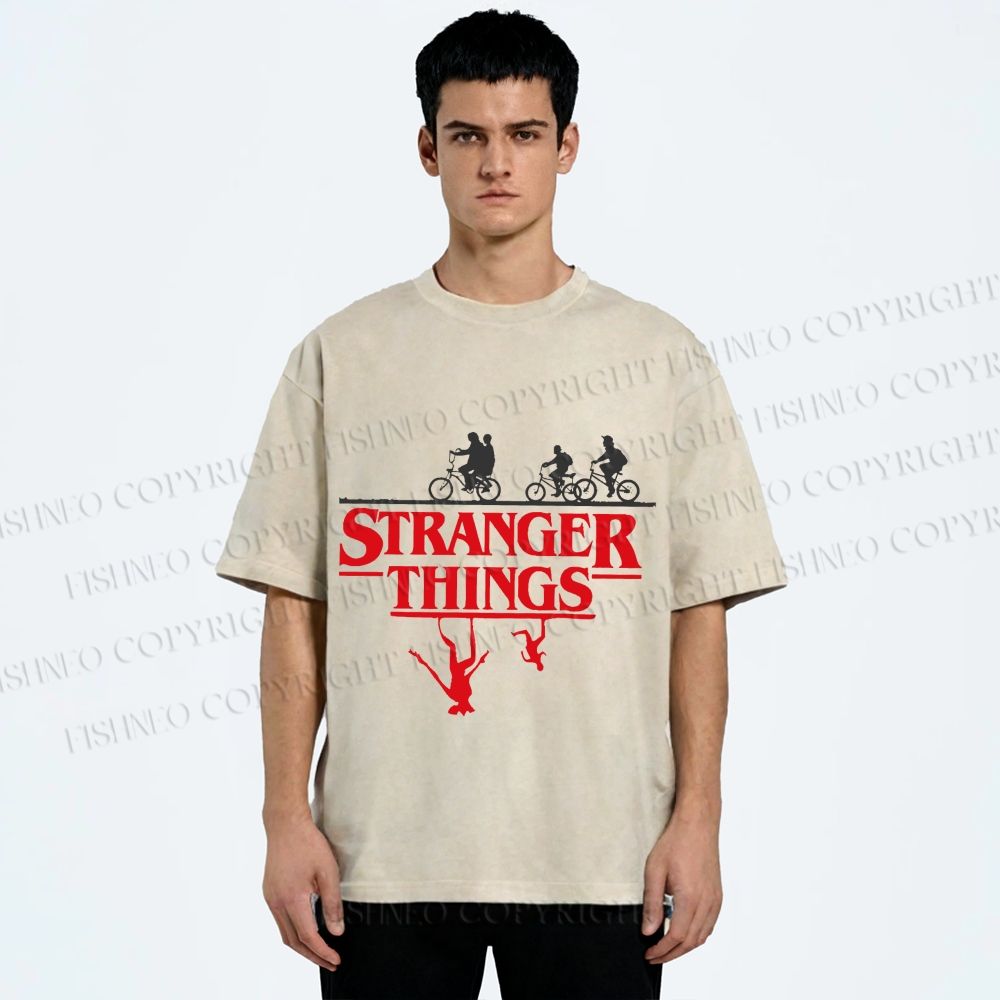 Unisex Stranger Things Printed Washed Tee