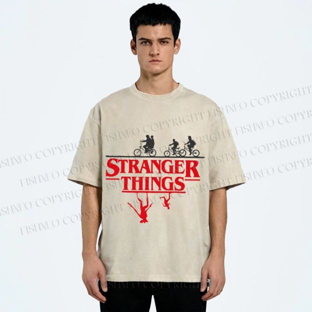 Unisex Stranger Things Printed Washed Tee
