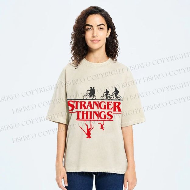 Unisex Stranger Things Printed Washed Tee