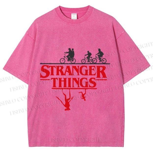 Unisex Stranger Things Printed Washed Tee