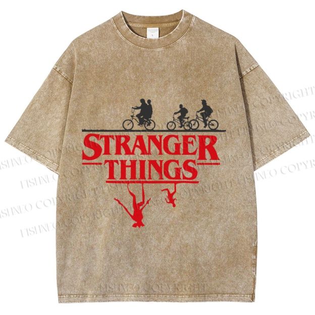 Unisex Stranger Things Printed Washed Tee
