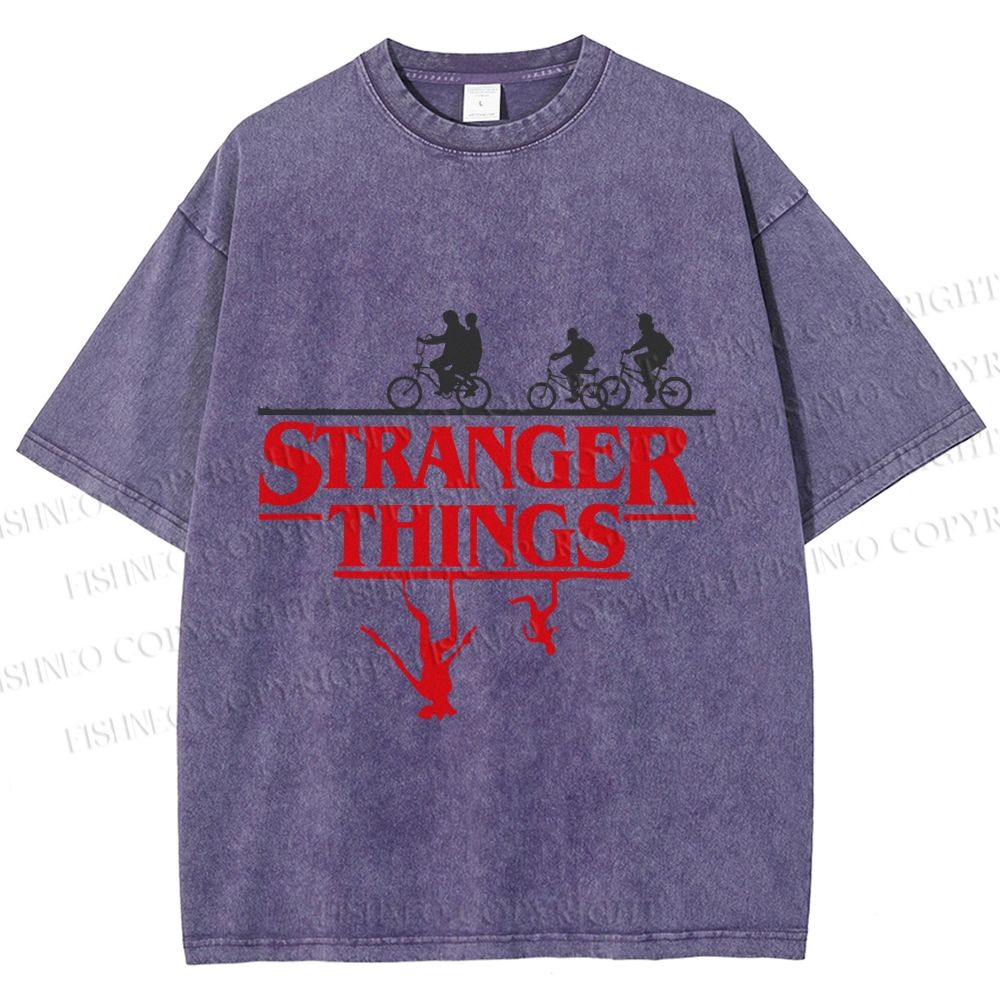 Unisex Stranger Things Printed Washed Tee