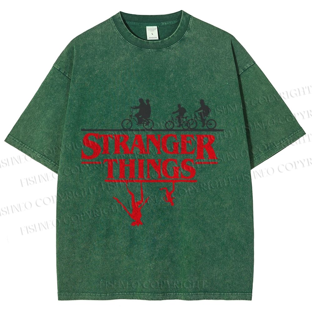 Unisex Stranger Things Printed Washed Tee