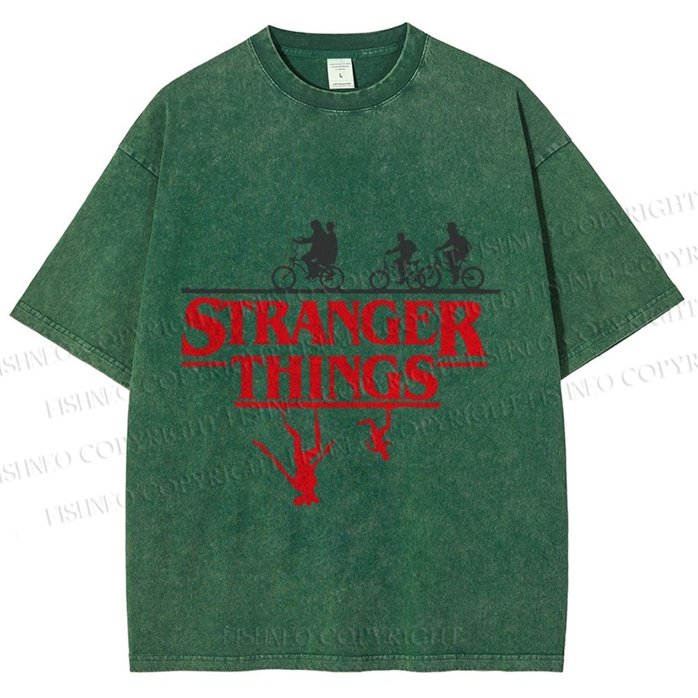 Unisex Stranger Things Printed Washed Tee