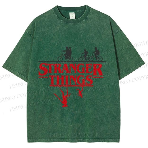 Unisex Stranger Things Printed Washed Tee
