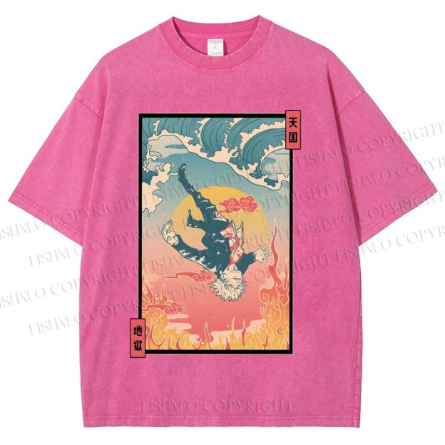 Unisex Honored Sorcerer Satoru Gojo Printed Washed Tee
