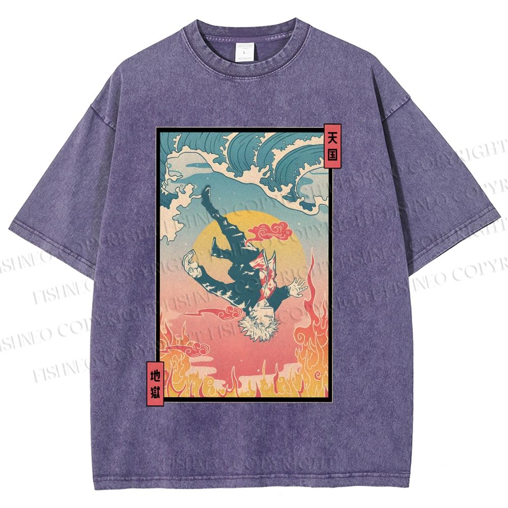 Unisex Honored Sorcerer Satoru Gojo Printed Washed Tee