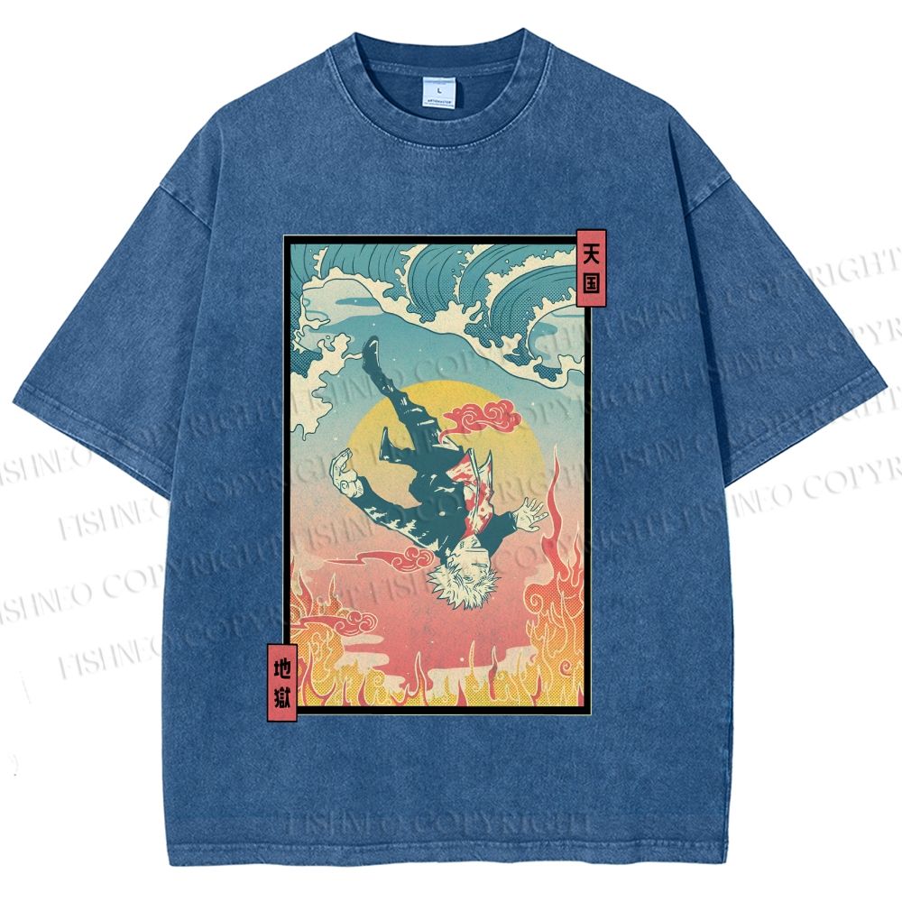 Unisex Honored Sorcerer Satoru Gojo Printed Washed Tee