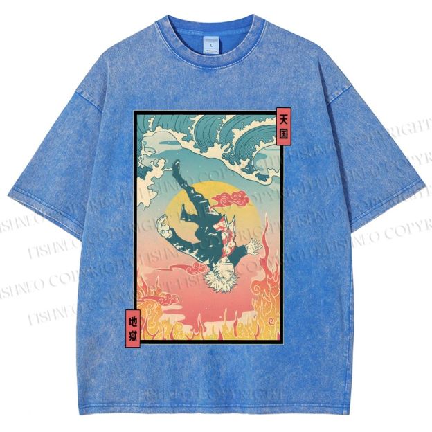 Unisex Honored Sorcerer Satoru Gojo Printed Washed Tee