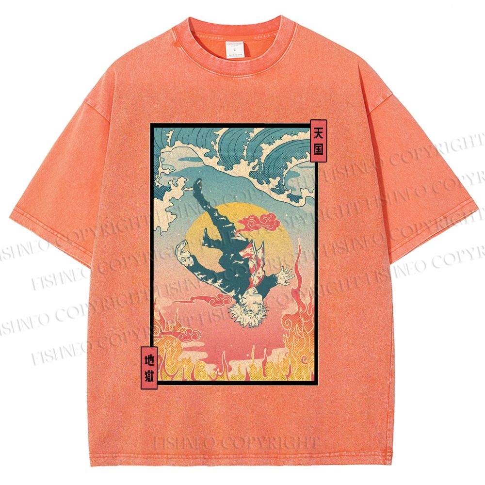 Unisex Honored Sorcerer Satoru Gojo Printed Washed Tee