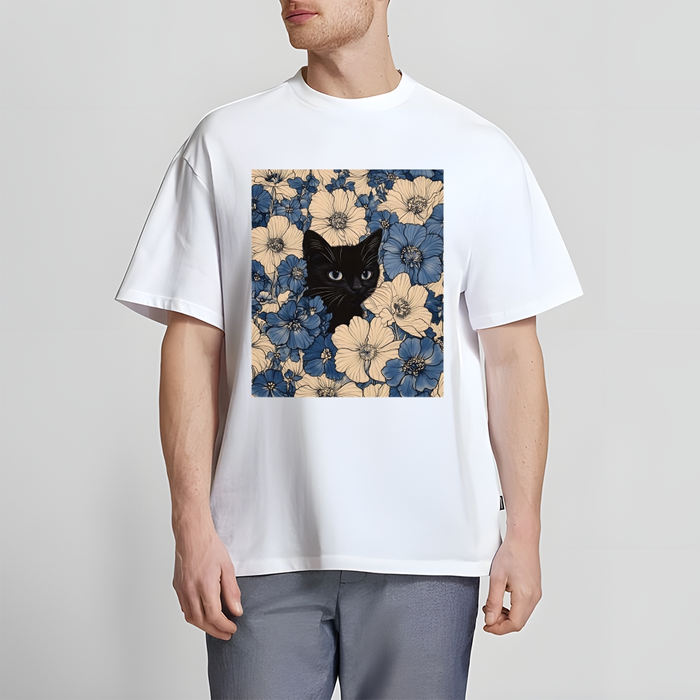   Cat & Flowers Classic T-Shirt