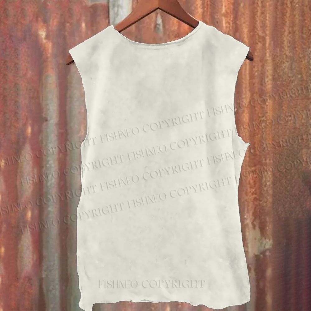 Unisex Casual Yayoi Kusama Black Flower Printed Tank Top
