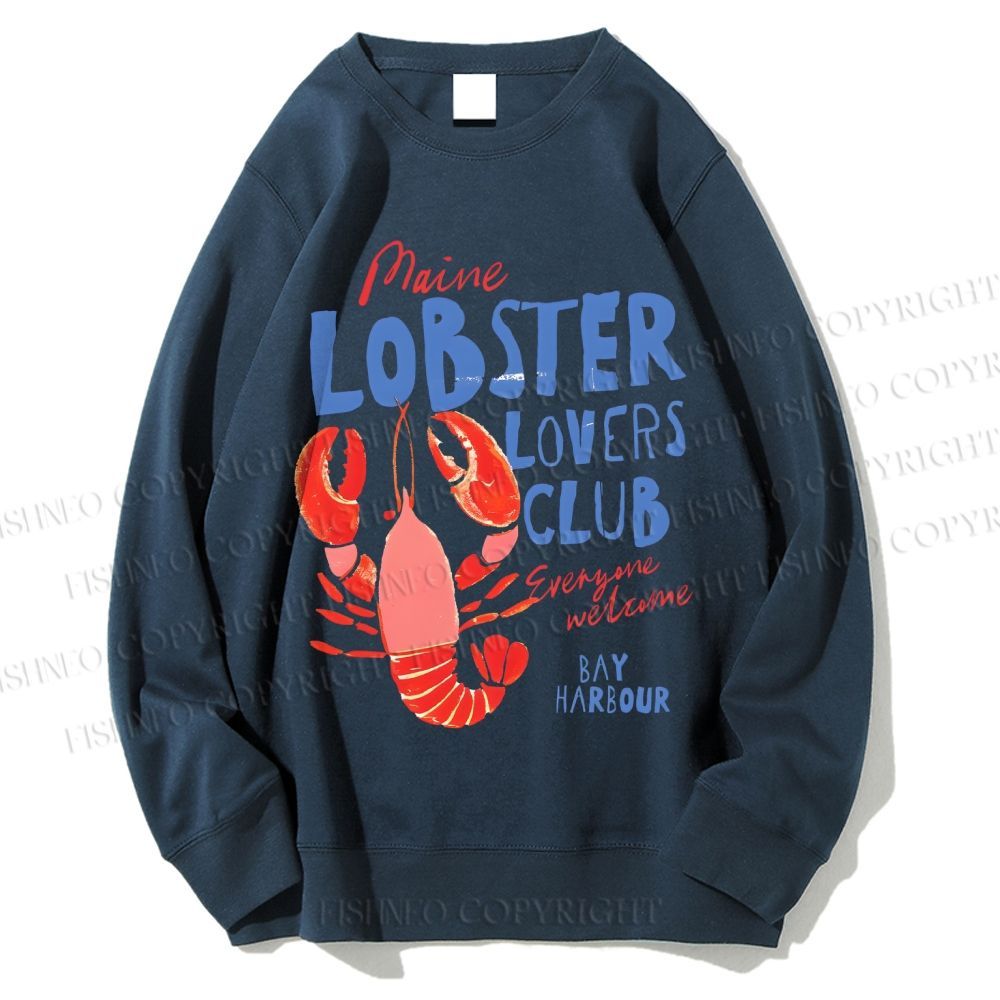 Unisex Maine Lobster Lovers Club Printed Sweatshirt