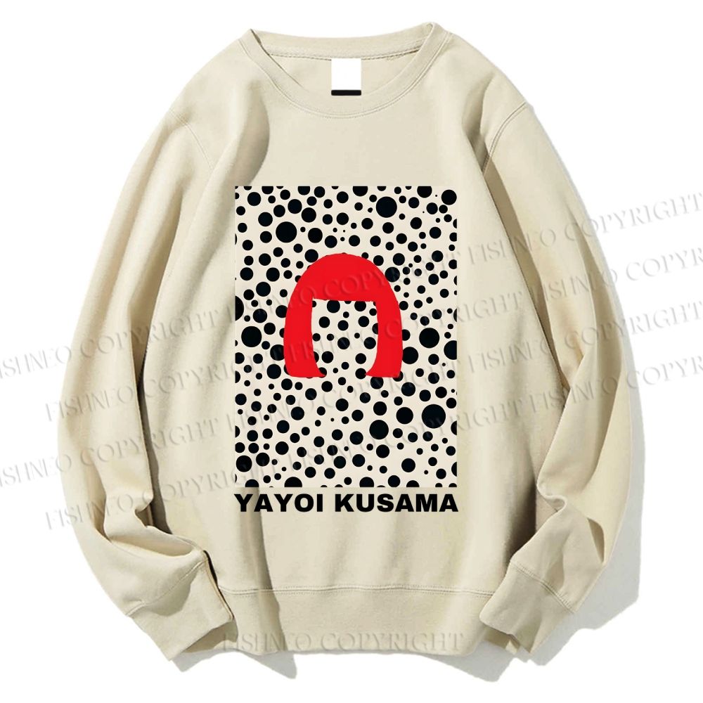 Unisex Yayoi Kusama Printed Sweatshirt