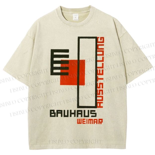 Unisex Bauhaus Weimar Printed Washed Tee
