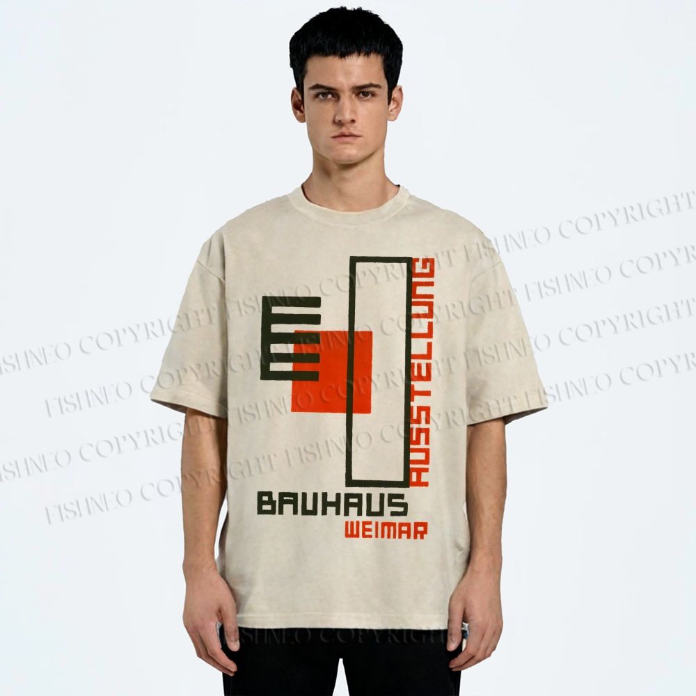 Unisex Bauhaus Weimar Printed Washed Tee