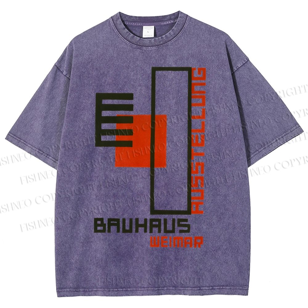 Unisex Bauhaus Weimar Printed Washed Tee