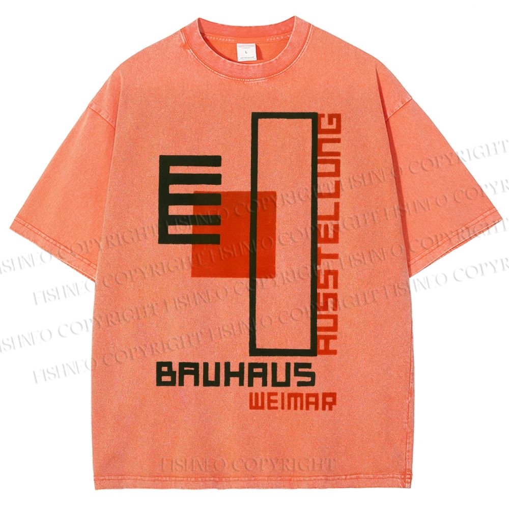 Unisex Bauhaus Weimar Printed Washed Tee