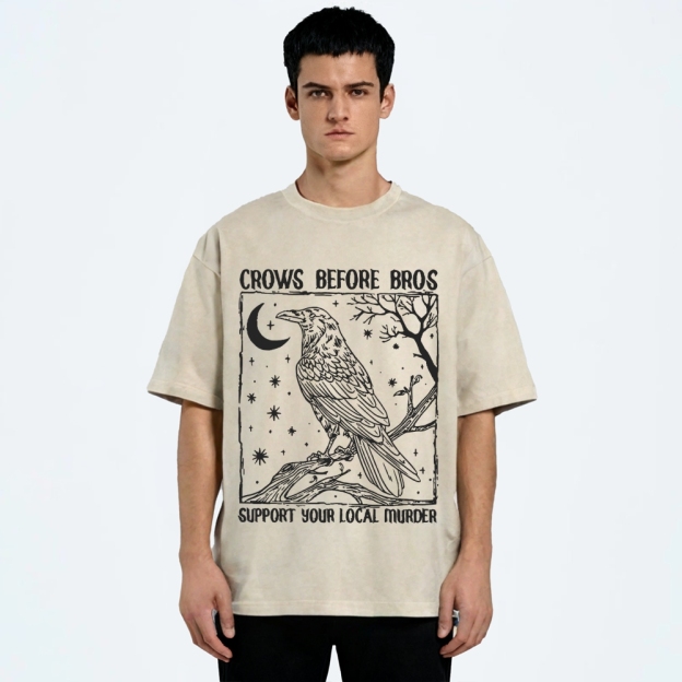 Crows Before Bros Washed T-Shirt