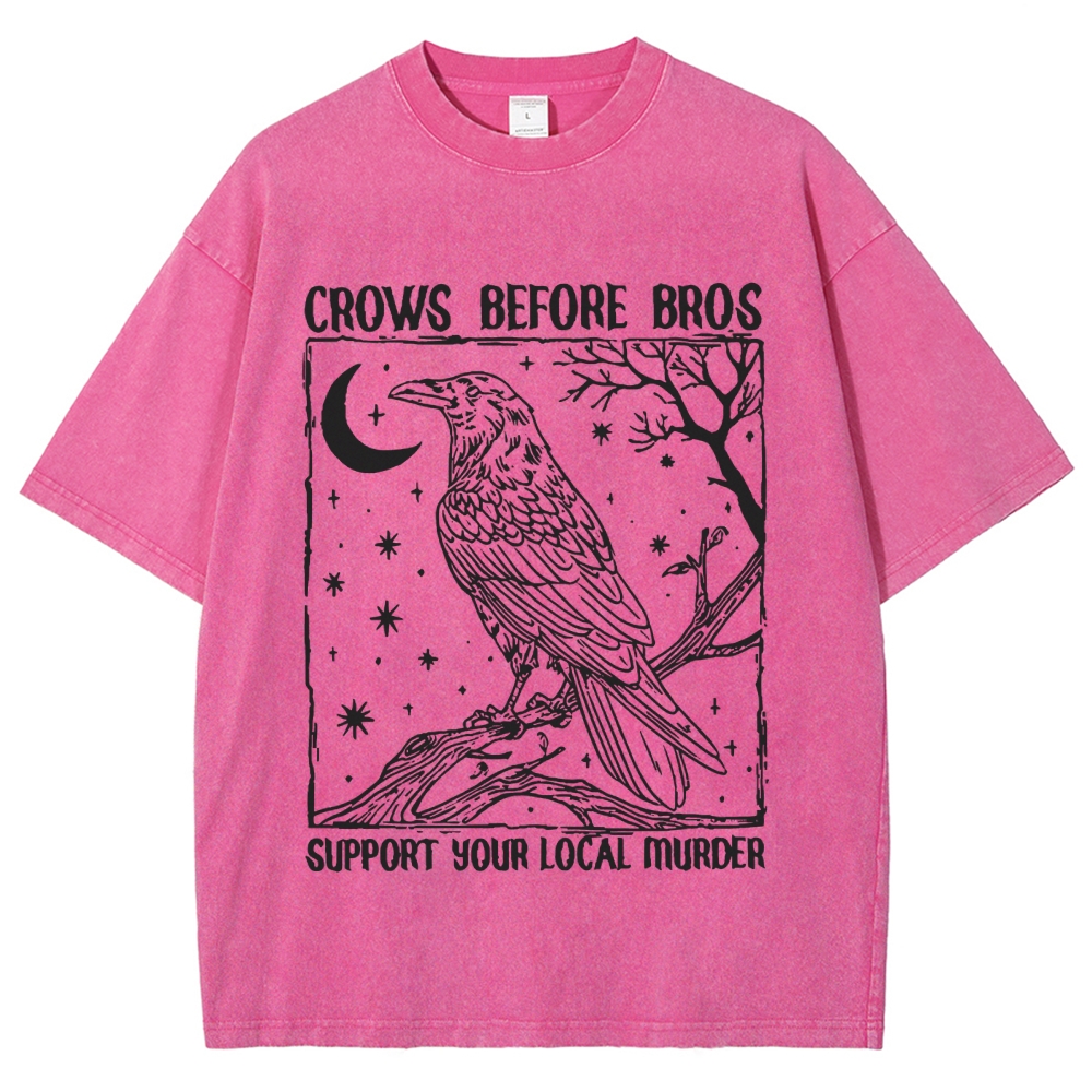 Crows Before Bros Washed T-Shirt
