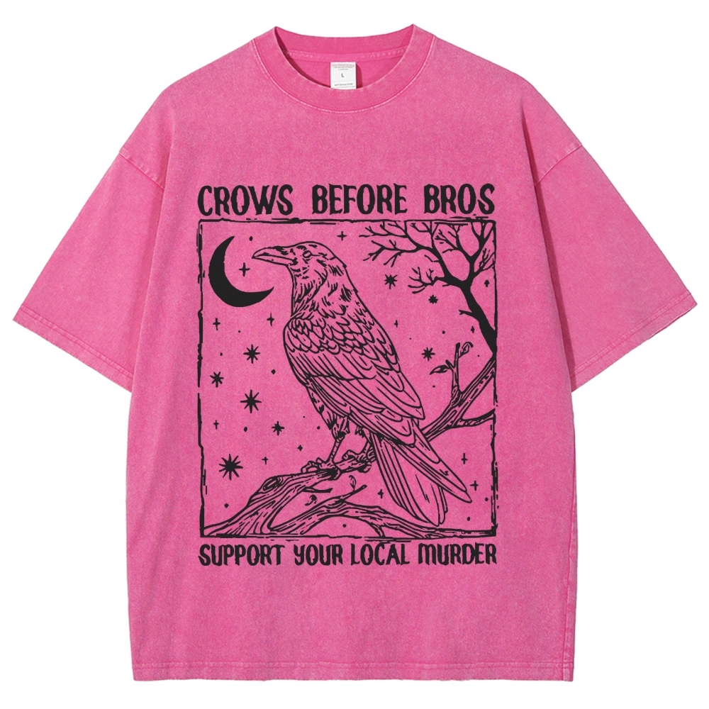 Crows Before Bros Washed T-Shirt
