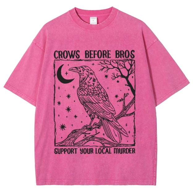 Crows Before Bros Washed T-Shirt