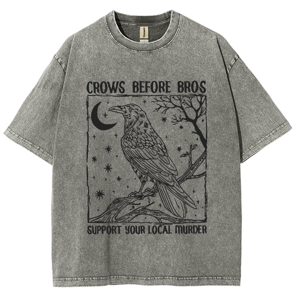 Crows Before Bros Washed T-Shirt