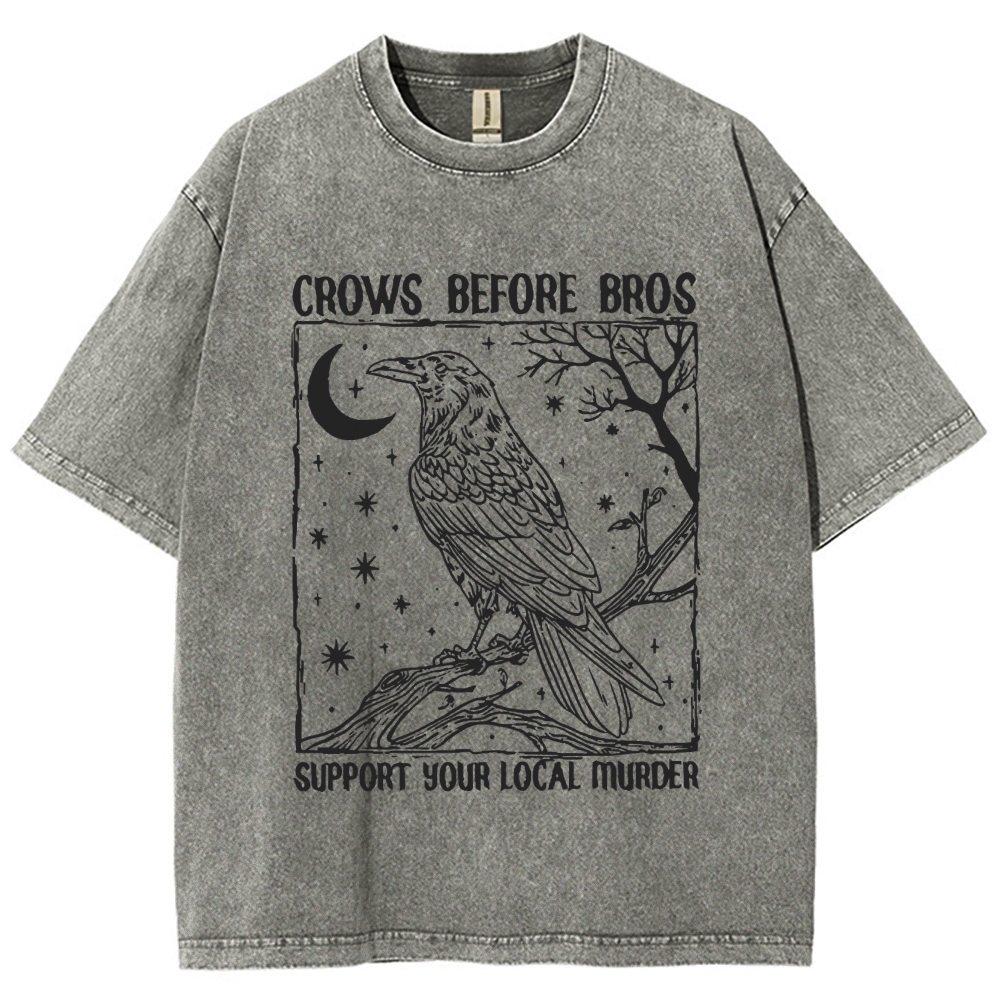 Crows Before Bros Washed T-Shirt