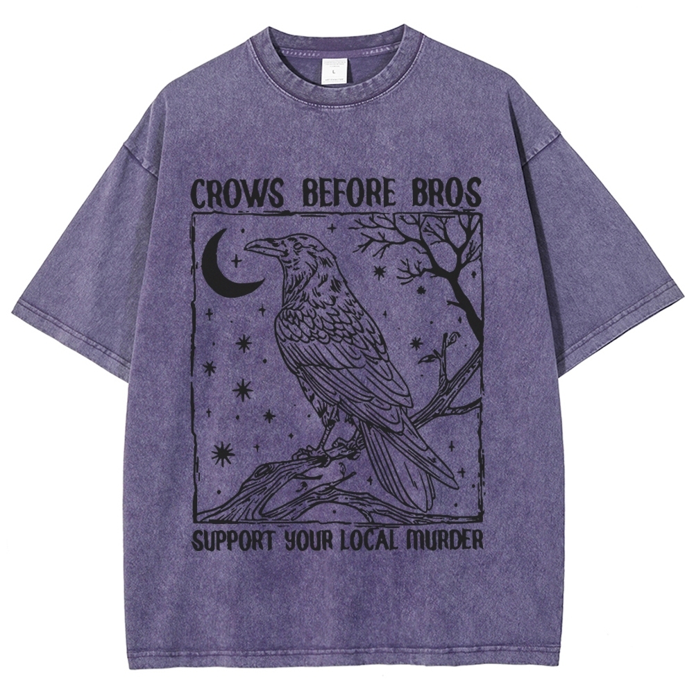 Crows Before Bros Washed T-Shirt
