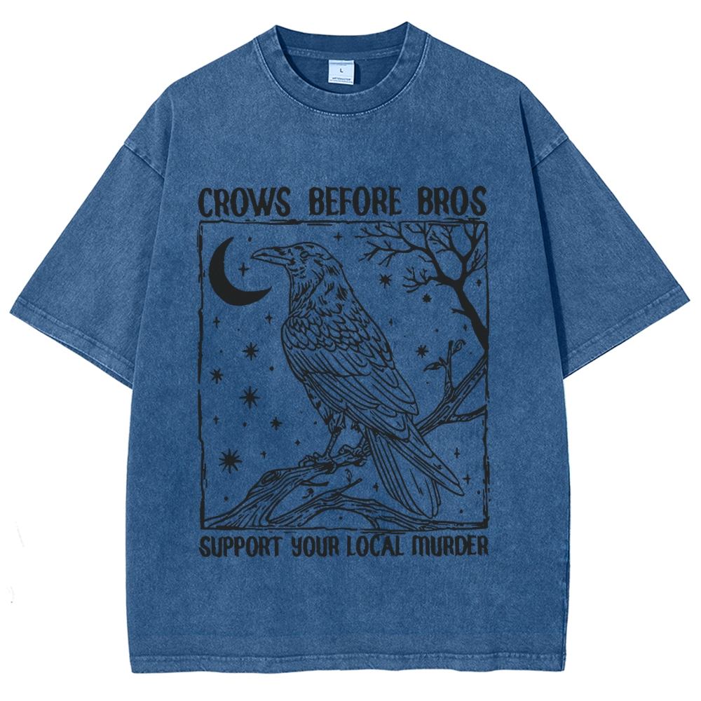 Crows Before Bros Washed T-Shirt
