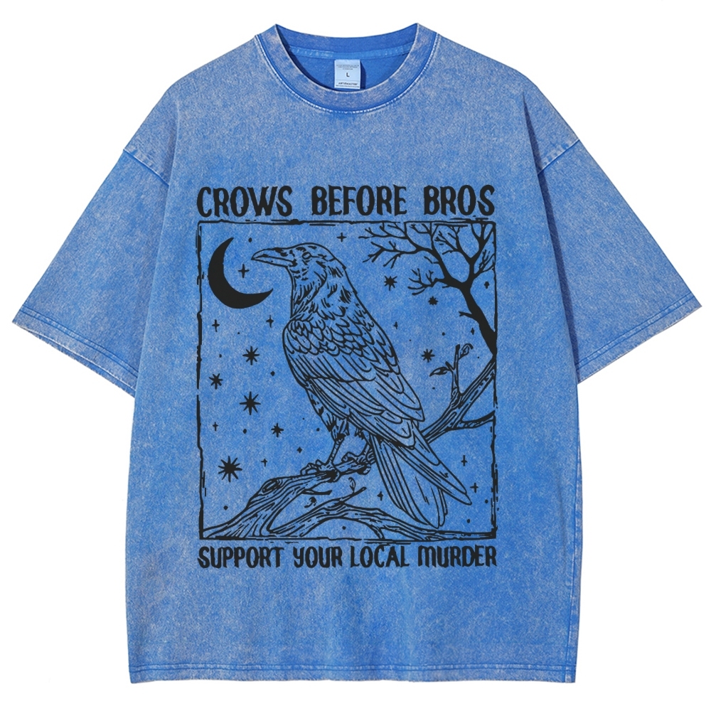 Crows Before Bros Washed T-Shirt