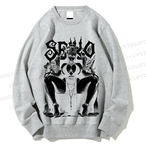 Unisex Vintage Anime Woman Printed Sweatshirt
