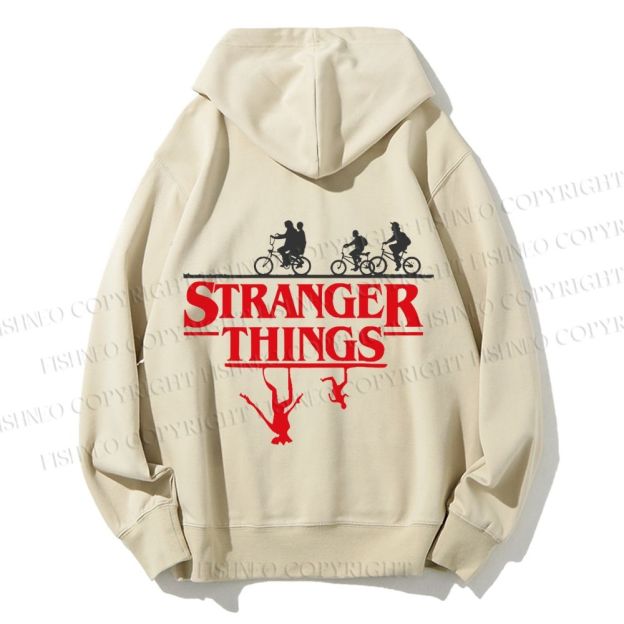 Unisex Casual Cotton Stranger Things Printed Hoodie
