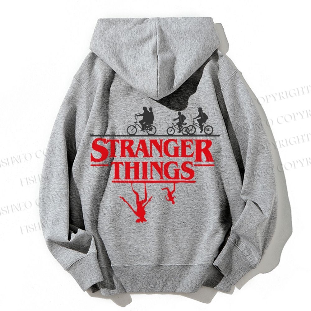 Unisex Casual Cotton Stranger Things Printed Hoodie