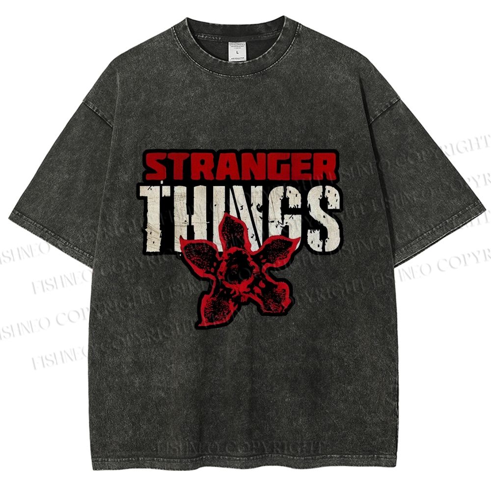 Unisex Stranger Things Printed Washed Tee