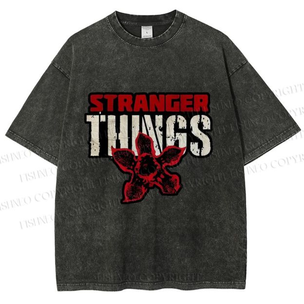 Unisex Stranger Things Printed Washed Tee