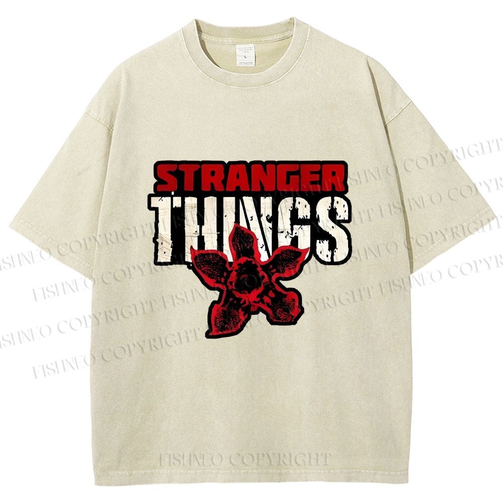 Unisex Stranger Things Printed Washed Tee
