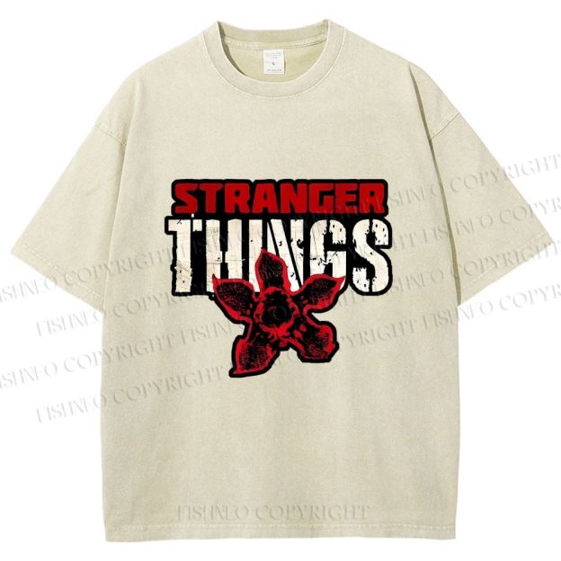 Unisex Stranger Things Printed Washed Tee