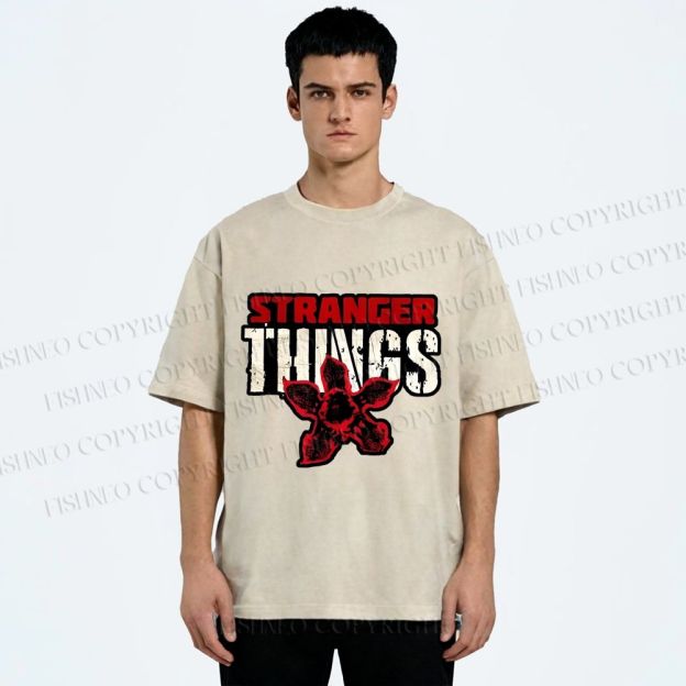 Unisex Stranger Things Printed Washed Tee