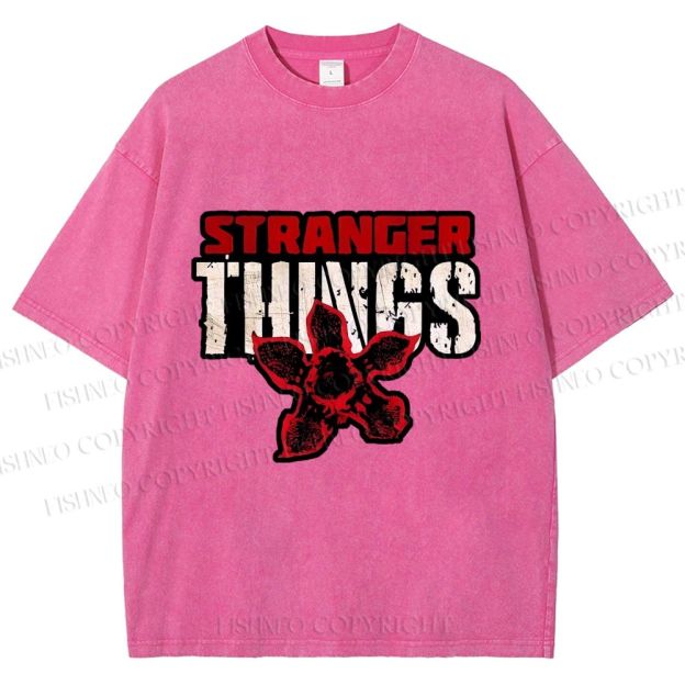 Unisex Stranger Things Printed Washed Tee