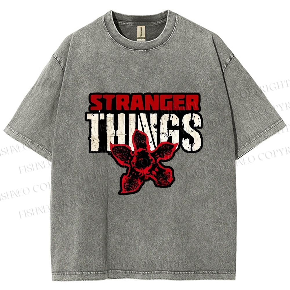 Unisex Stranger Things Printed Washed Tee
