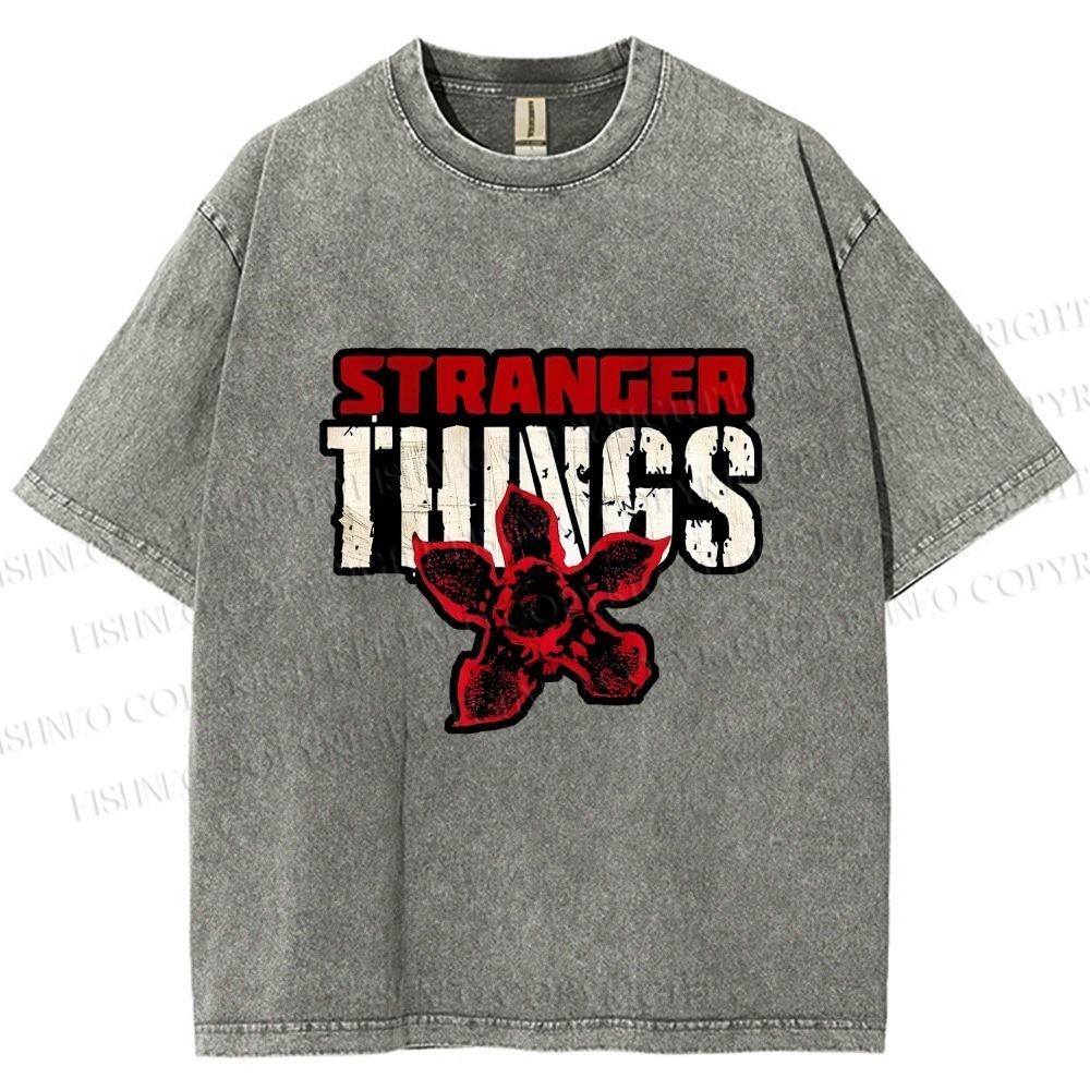 Unisex Stranger Things Printed Washed Tee