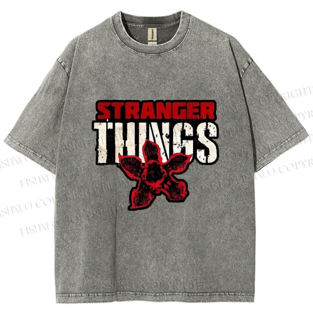 Unisex Stranger Things Printed Washed Tee