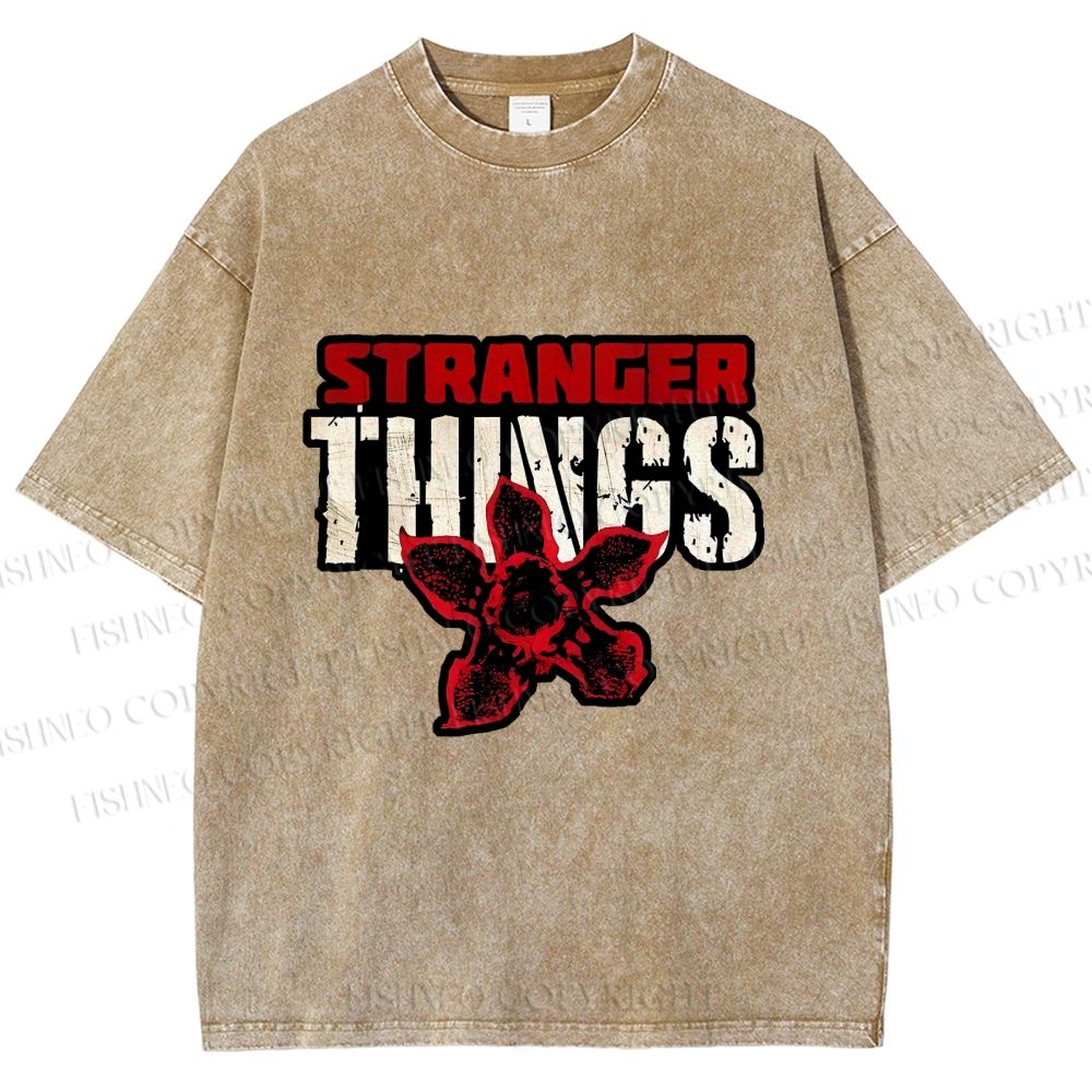 Unisex Stranger Things Printed Washed Tee