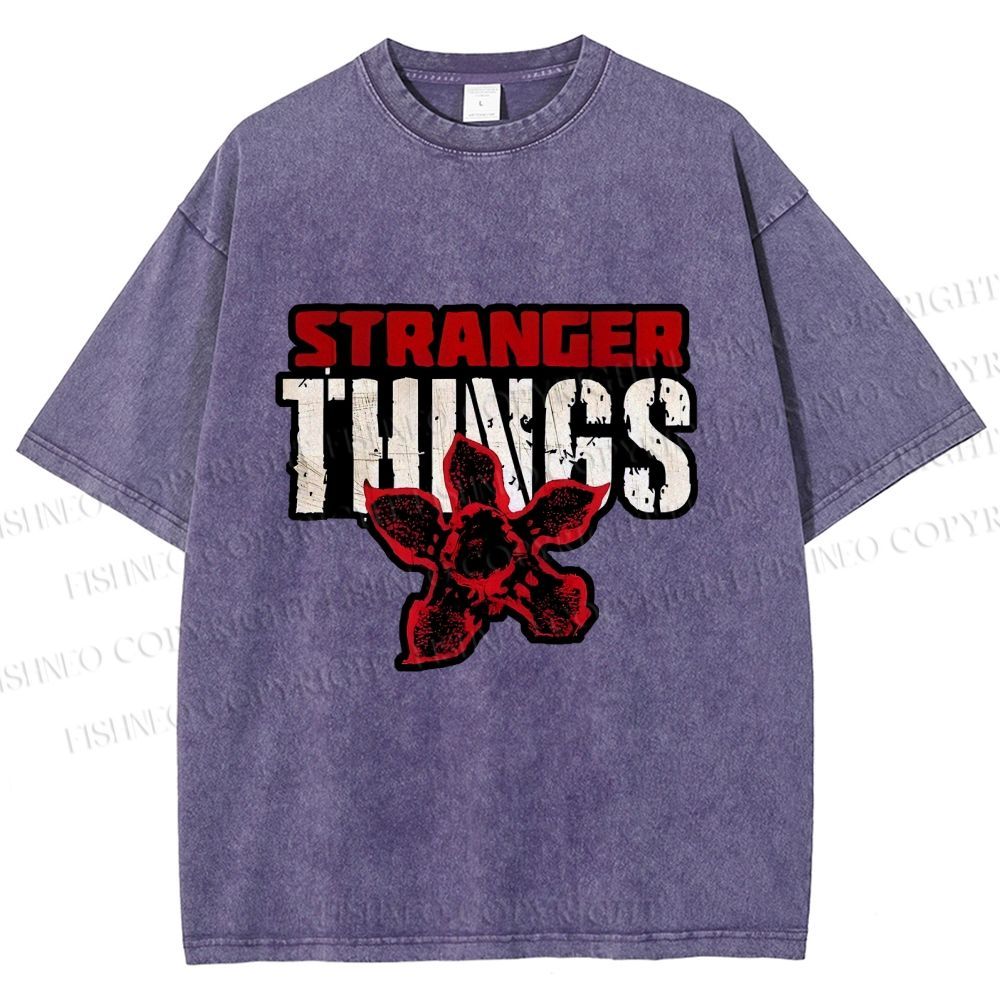 Unisex Stranger Things Printed Washed Tee