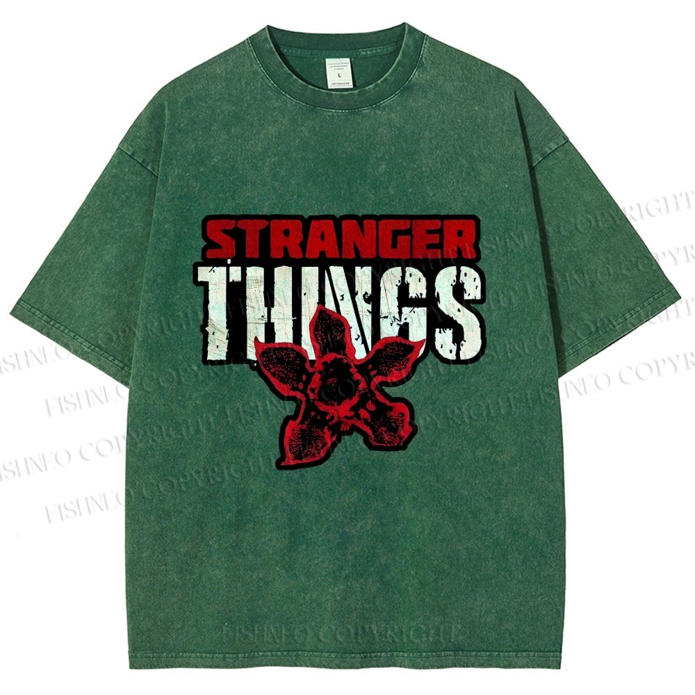 Unisex Stranger Things Printed Washed Tee