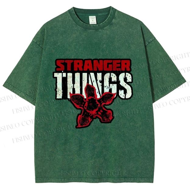 Unisex Stranger Things Printed Washed Tee