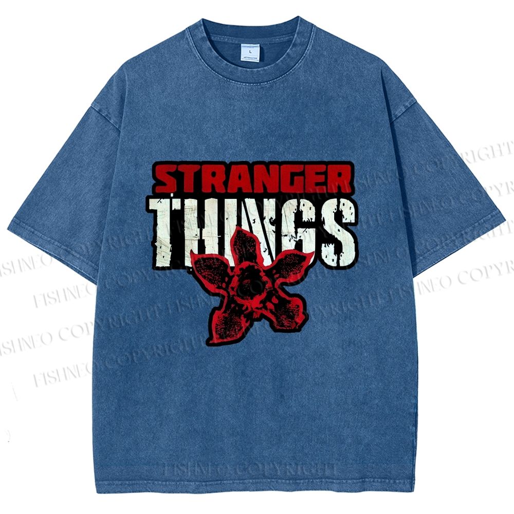 Unisex Stranger Things Printed Washed Tee