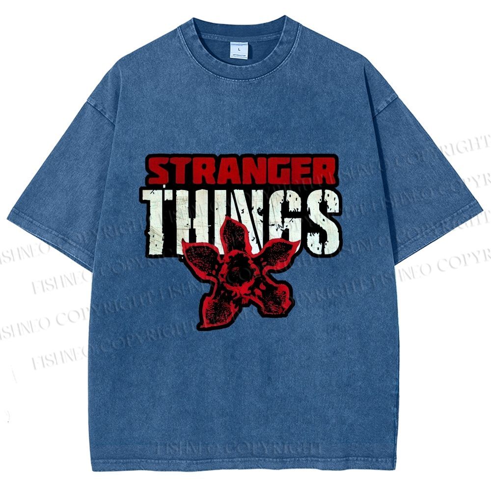 Unisex Stranger Things Printed Washed Tee