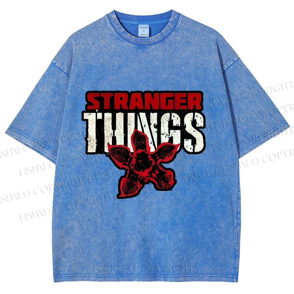 Unisex Stranger Things Printed Washed Tee